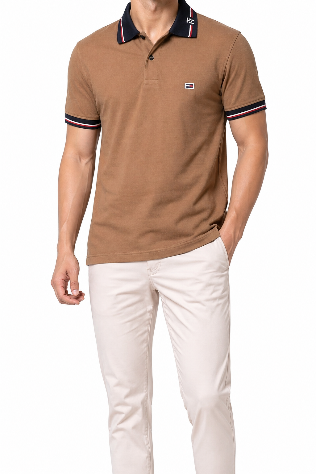 Warm Brown Slim Fit Polo