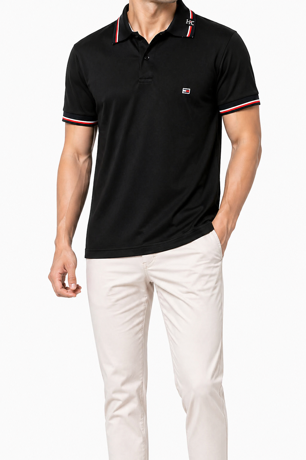 Classic Black Slim Fit Polo