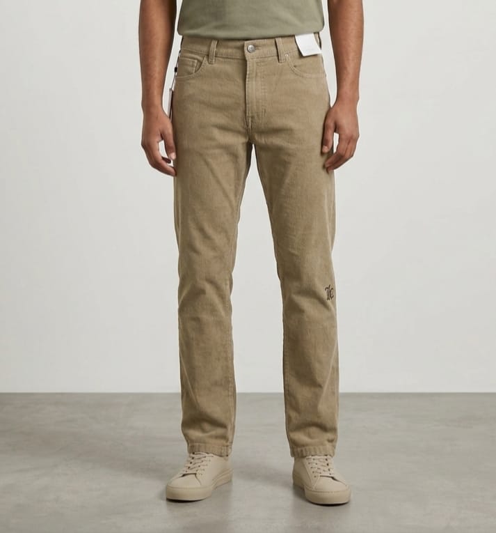 Men’s Premium Khaki Straight Fit Denim Jeans